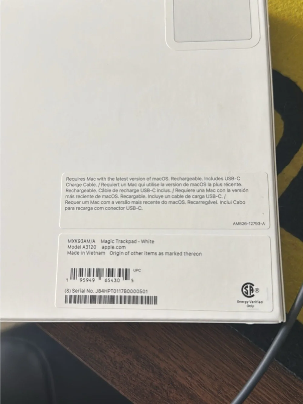 Apple Magic Trackpad - White/Silver Packaging